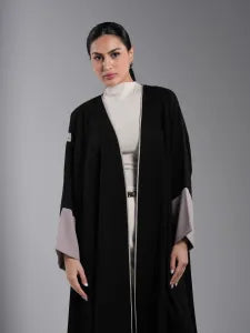 Abaya with a rose embroidery on the back