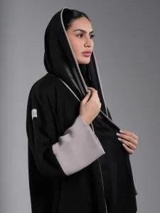 Abaya with a rose embroidery on the back