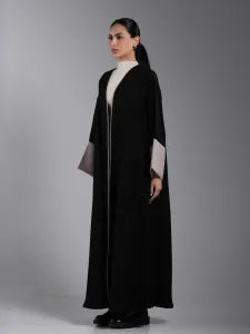 Abaya with a rose embroidery on the back