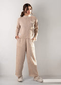 Full pleated beige dress