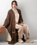 Brown linen abaya