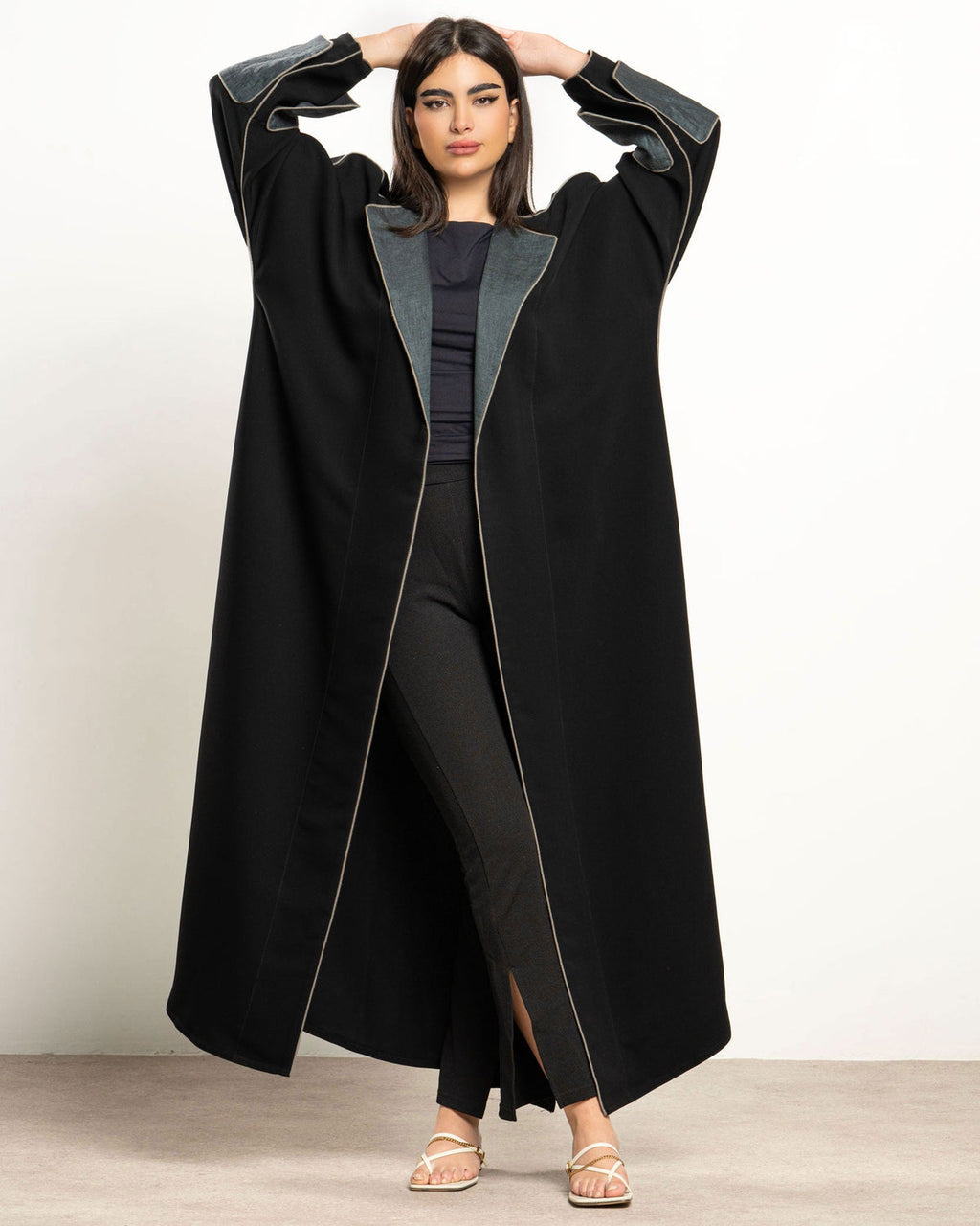 Black and green abaya