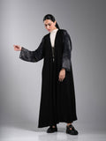 Abaya with chiffon sleeves