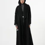 Winter abaya with curly fur