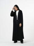 Abaya with front floral design