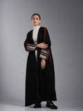Black abaya with colorful sleeves