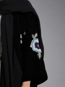 Velvet abaya with full embroidery