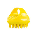 Chloe Soft Silicone Bristle Shampoo Scalp Massager Brush, Yellow, Manual
